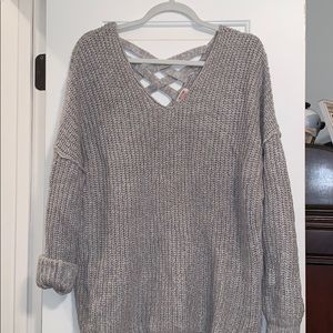 Cute grey knit sweater